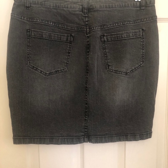 Distressed Denim Skirt - Picture 1 of 3